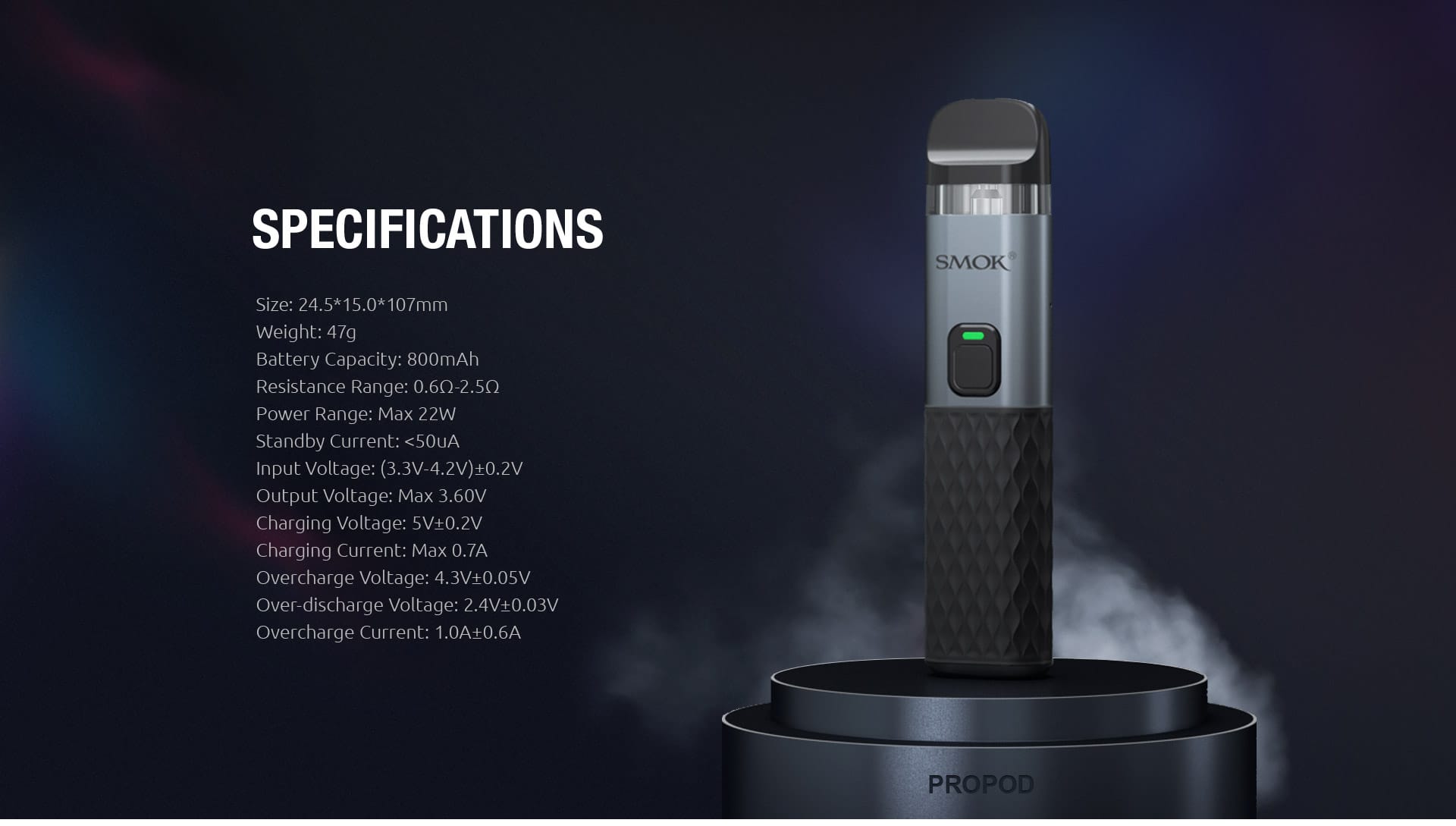 Smok Propod Pod Kit Specifications
