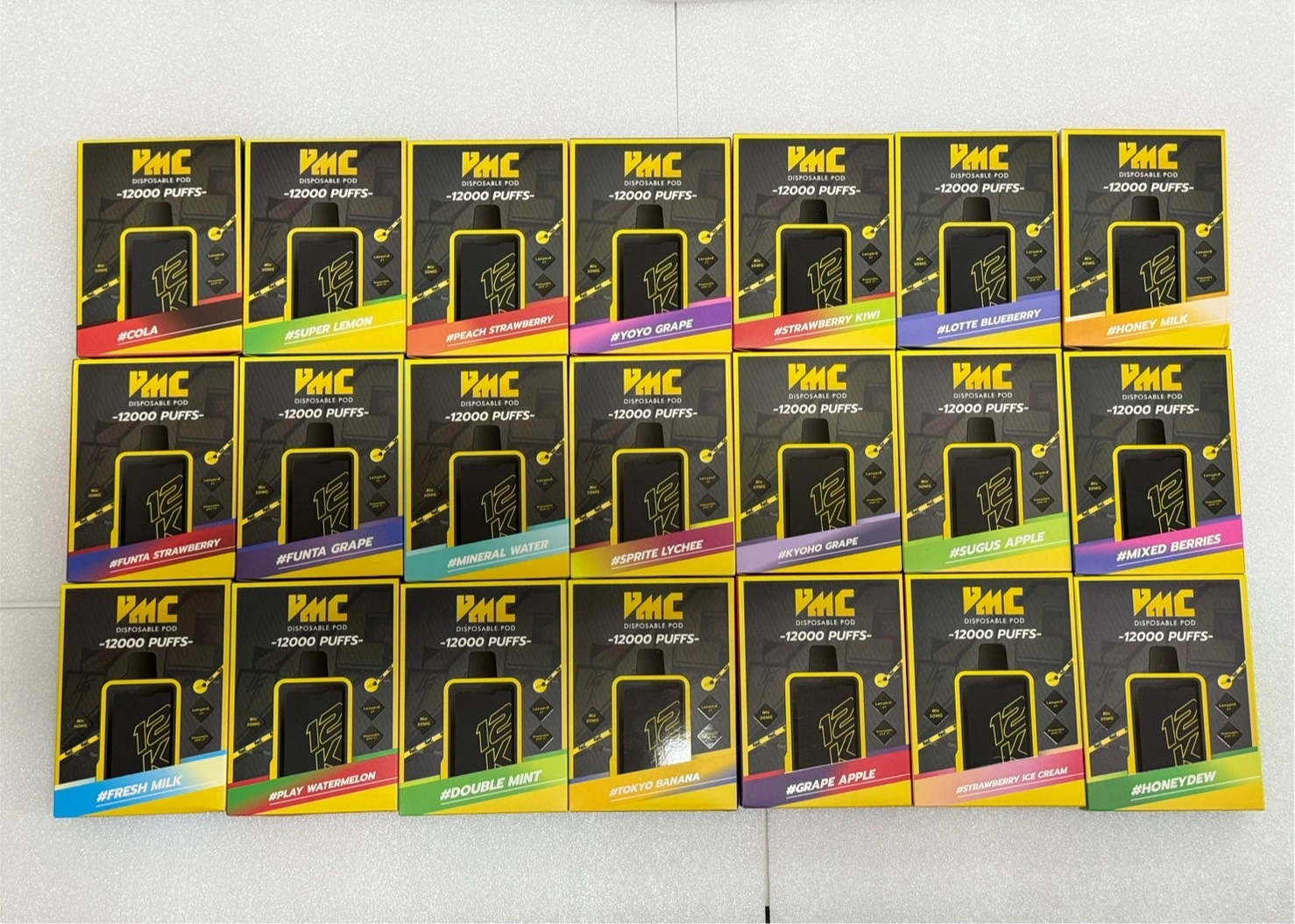 VMC 12000 Puffs ราคาส่ง พอตใช้แล้วทิ้ง มีทั้งหมด 22 กลิ่น