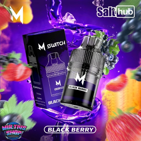 หัวพอต M Switch 15000 Puffs Black Berry กลิ่นแบล๊คเบอร์รี